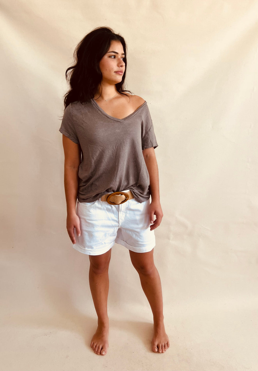 Adel Linen Teeshirt Taupe