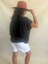 Adel Oversize Linen Tee Shirt Choco