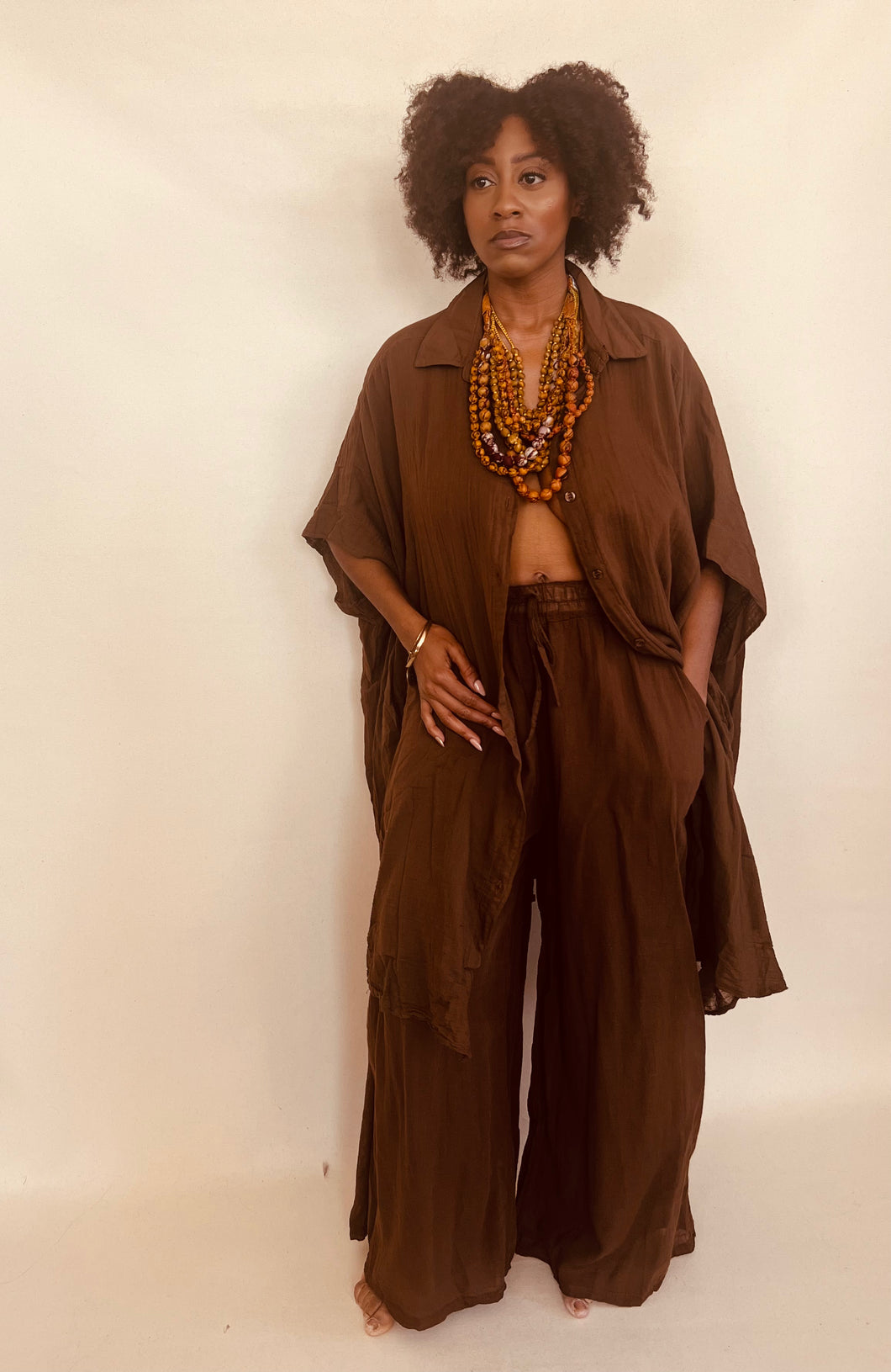 Judith Shirt Dress Chocolat