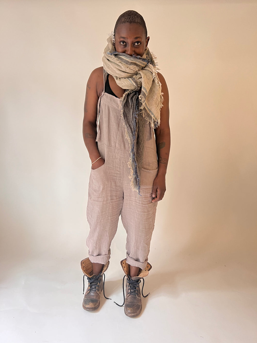 Heather Linen Overall Beige