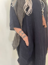 Charlotte Linen Dress Navy