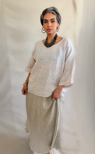 Zoe Linen Gauze top Beige