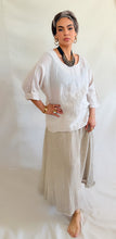 Zoe Linen Gauze top Beige