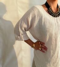 Zoe Linen Gauze top Beige