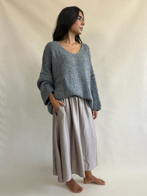 Juliette Silk Skirt Taupe