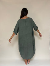 Charlotte Linen Dress Green