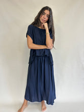 Juliette Silk Skirt Navy