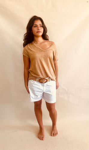 Adel Linen Teeshirt Camel