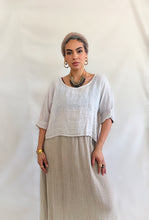 Zoe Linen Gauze Crop top Beige
