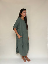 Charlotte Linen Dress Green