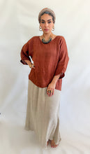 Zoe Linen Gauze top Tabacco