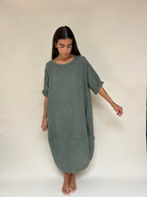 Charlotte Linen Dress Green