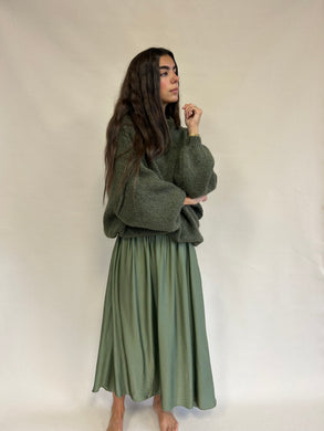 Juliette Silk Skirt Green