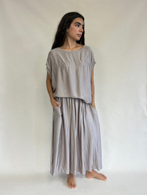 Juliette Silk Skirt Taupe