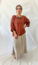 Zoe Linen Gauze top Tabacco