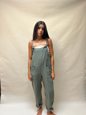 Heather Linen Overall Green