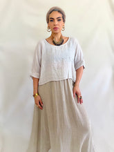 Zoe Linen Gauze Crop top Beige