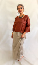 Zoe Linen Gauze Crop Top Tabacco