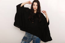 Luna Oversized Linen Top Brown