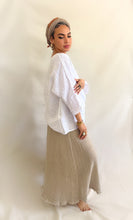 Zoe Linen Gauze top White