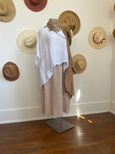 Luna Oversized Linen Top White