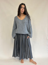 Juliette Silk Skirt Dark Grey