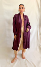 Georgia Linen Duster in Burgundy