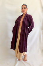 Georgia Linen Duster in Burgundy