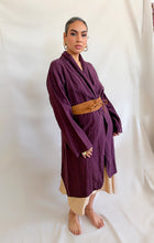 Georgia Linen Duster in Burgundy
