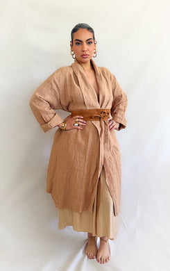 Georgia Linen Duster Camel