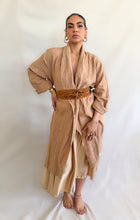 Georgia Linen Duster in Burgundy