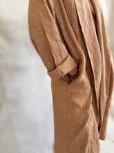 Georgia Linen Duster in Burgundy