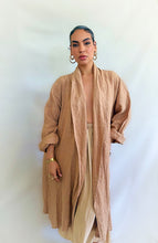 Georgia Linen Duster in Burgundy