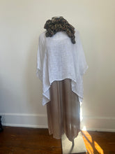 Luna Oversized Linen Top White