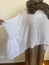 Luna Oversized Linen Top White