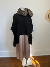 Luna Oversized Linen Top Black