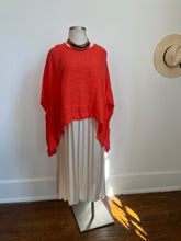 Luna Oversized Linen Top Orange