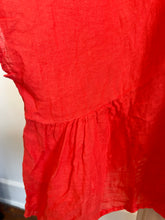 Luna Oversized Linen Top Orange