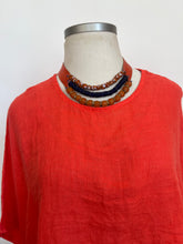 Luna Oversized Linen Top Orange