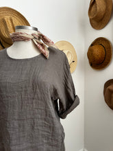 Zoe Linen Gauze top Taupe