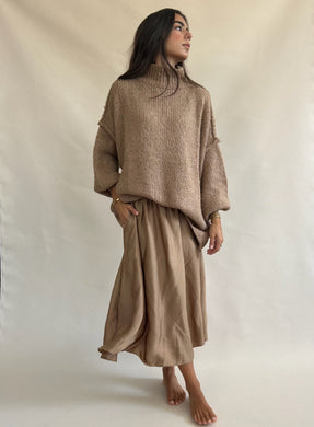 Cloud crewneck sweater camel