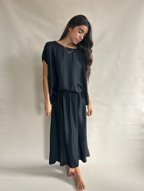 Juliette Silk Skirt in Black