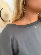 Juliette Silk Tee Charcoal