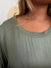 Juliette Silk Tee Green