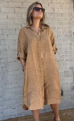 Margo shirt Dress Camel