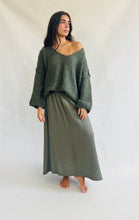 Cloud V Neck Sweater Green