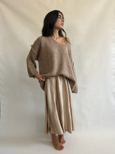 Cloud V Neck  Sweater Camel