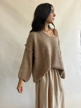 Cloud V Neck  Sweater Camel