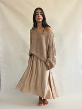 Cloud V Neck  Sweater Camel