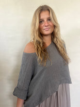 Zoe Linen Top Taupe